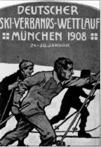 Werbeplakat des Deutschen Skiverbandes anno 1908