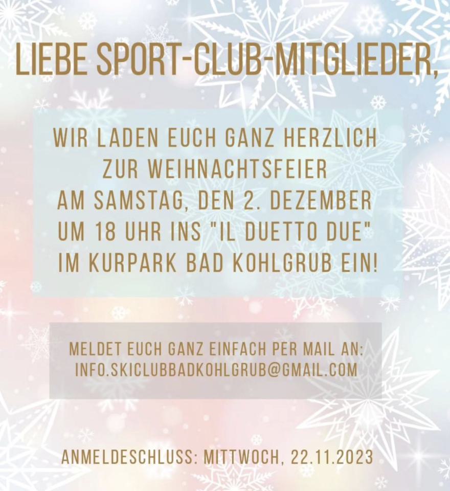 Sport-Club-Weihnachtsfeier